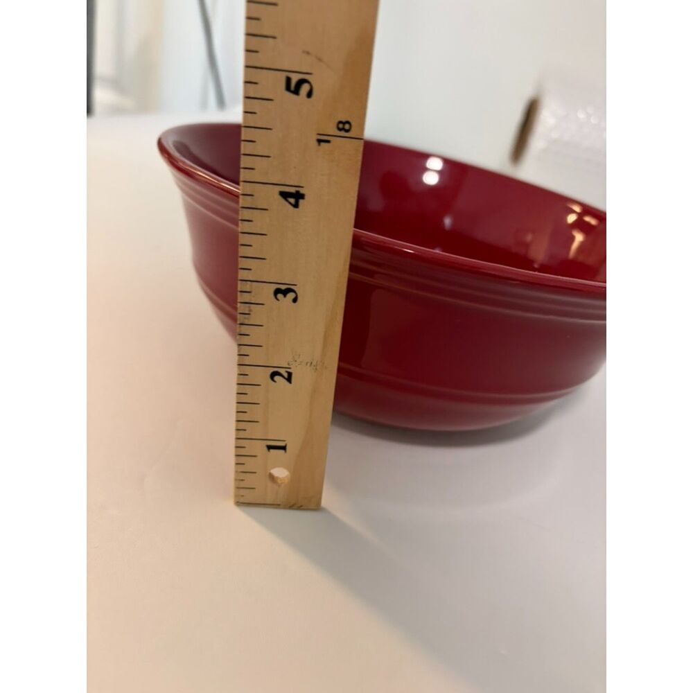 9x4" red Mainstays heavy ceramic bowl